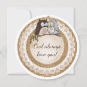 Owl Altijd liefde je Casual bruiloft Kaart (Voorkant)