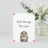 Owl Altijd van je houden Briefkaart (Staand voorkant)