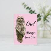 Owl Altijd van je houden Briefkaart (Staand voorkant)