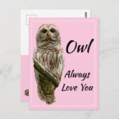 Owl Altijd van je houden Briefkaart (Voorkant / Achterkant)
