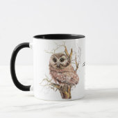 Owl Altijd van je houden, Cute Baby Owl, Bird" Mok (Links)