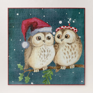 Owl Altijd van je houden   Cute Winter Kerstcadeau Legpuzzel