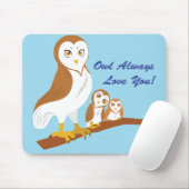 Owl altijd van je houden! muismat (Met muis)