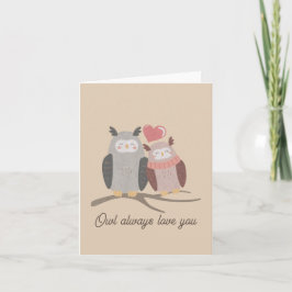 Owl Altijd van je houden Notitiekaartje