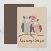 Owl Altijd van je houden Notitiekaartje (Voorkant / Achterkant)