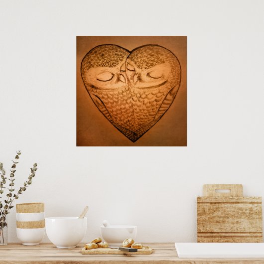 Owl Altijd van je houden Poster (Keuken)