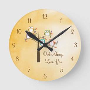 Owl Altijd van je houden Ronde Klok