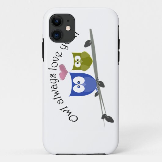 Owl altijd van je houden, schattige Kunst Case-Mate iPhone Case (Achterkant)