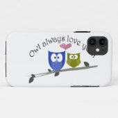 Owl altijd van je houden, schattige Kunst Case-Mate iPhone Case (Achterkant (horizontaal))