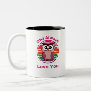Owl Altijd van je houden Tweekleurige Koffiemok