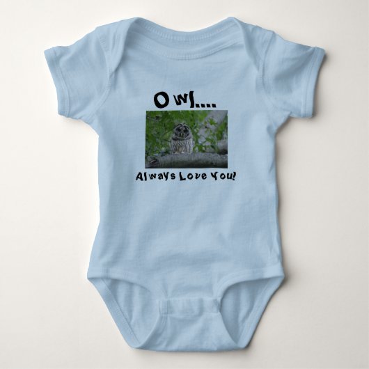 'Owl Altijd van je houden' voor de baby! Romper (Voorkant)