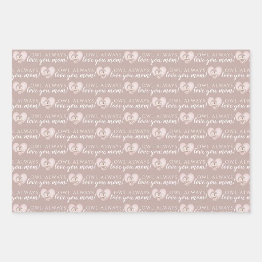 Owl Altijd van je moeder die papierbladen pakt Inpakpapier Vel (Voorkant)