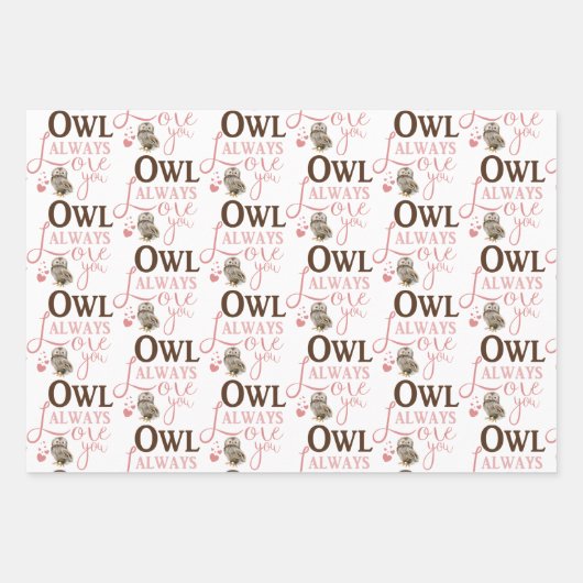 Owl Altijd van je papierbladen. Inpakpapier Vel (Voorkant 2)