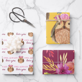 Owl Altijd van je papierbladen. Inpakpapier Vel