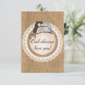 Owl Always Love You Casual Weddenschap RSVP (Staand voorkant)