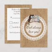 Owl Always Love You Casual Weddenschap RSVP (Voorkant / Achterkant)