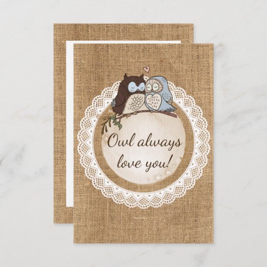 Owl Always Love You Casual Weddenschap RSVP (Voorkant / Achterkant)