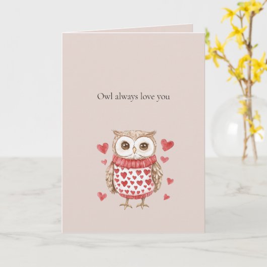 Owl Always Love You Kaart (Gele Bloem)