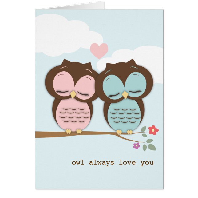 Owl Always Love You Tortelduifjes Card (Voorkant)