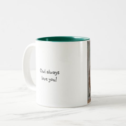 Owl Always Love You Two-tone Mok (Voorkant links)