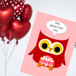 Owl Always Love You Valentijnsdag Kaart