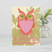 OWL ALWAYS LOVE YOU Valentines card Feestdagenkaart (Staand voorkant)