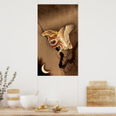 Owl and Crescent Moon Ohara Koson 1926 Poster (Keuken)