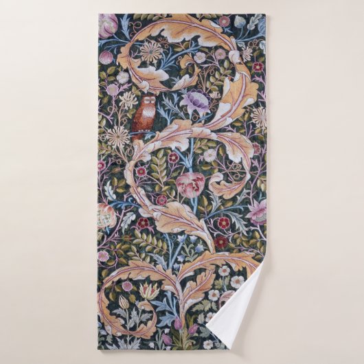 Owl and Flowers, William Morris Badhanddoek (Badhanddoek)