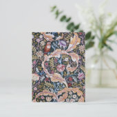 Owl and Flowers, William Morris Briefkaart (Staand voorkant)
