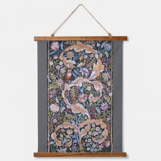 Owl and Flowers, William Morris Hangend Wandkleed (Voorkant)