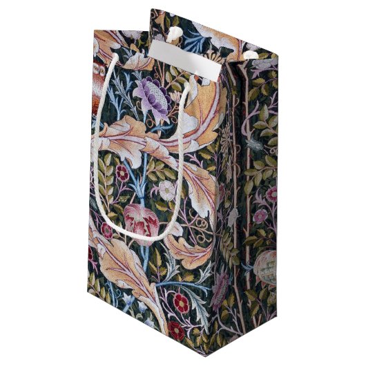 Owl and Flowers, William Morris Klein Cadeauzakje (Achterkant Gekanteld)