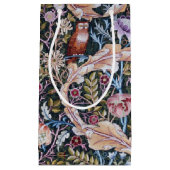 Owl and Flowers, William Morris Klein Cadeauzakje (Voorkant)