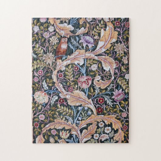 Owl and Flowers, William Morris Legpuzzel (Verticaal)