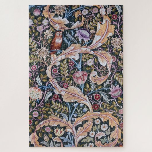 Owl and Flowers, William Morris Legpuzzel (Verticaal)