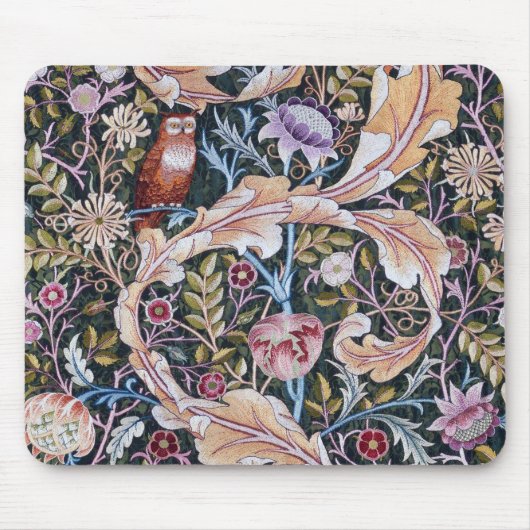 Owl and Flowers, William Morris Muismat (Voorkant)