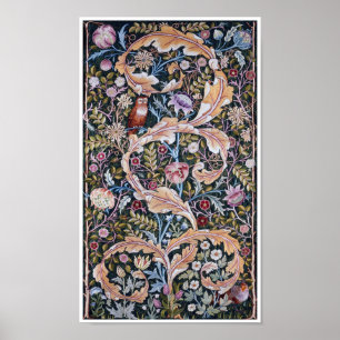 Owl and Flowers, William Morris Poster
