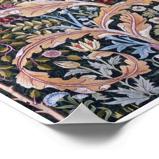 Owl and Flowers, William Morris Poster (Hoek)