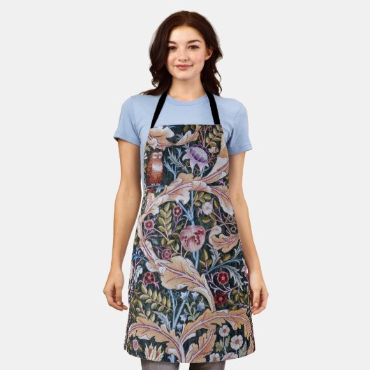 Owl and Flowers, William Morris Schort (Gedragen)