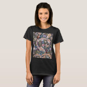 Owl and Flowers, William Morris T-shirt (Voorkant volledig)