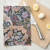 Owl and Flowers, William Morris Theedoek (Quarter Fold)