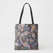 Owl and Flowers, William Morris Tote Bag (Voorkant)