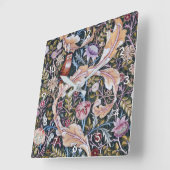 Owl and Flowers, William Morris Vierkante Klok (Hoek)