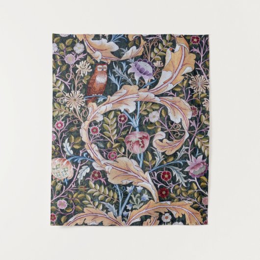 Owl and Flowers, William Morris Wandkleed (Voorkant)