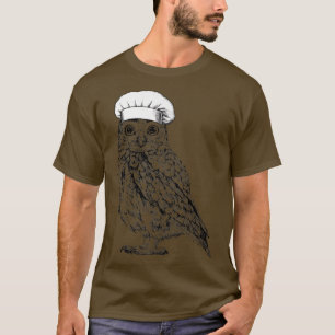 Owl Animal Chef Funny Cooking CookT-Shirt T-shirt