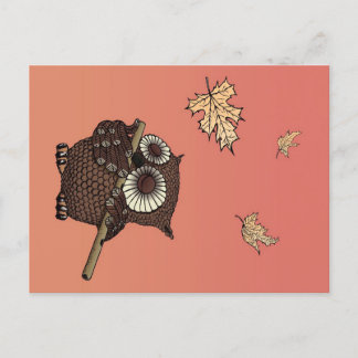 Owl Animals Art | An Owl On Old Paper Feestdagenkaart