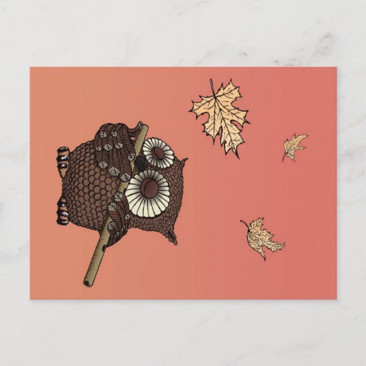 Owl Animals Art | An Owl On Old Paper Feestdagenkaart (Voorkant)