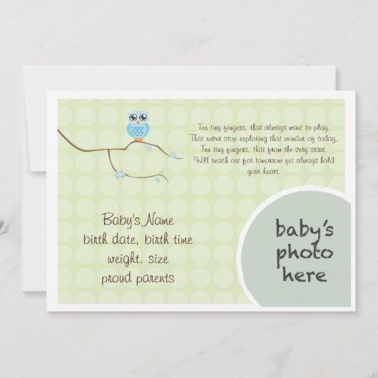 Owl Announcement Aankondiging (Voorkant)