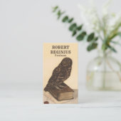Owl Antiek Art Print Visitekaartje (Staand voorkant)