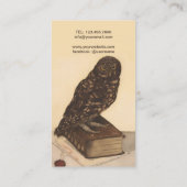 Owl Antiek Art Print Visitekaartje (Achterkant)