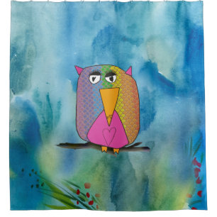 Owl "Art by Kids" Douchegordijn